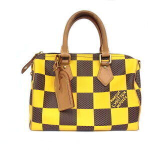 Louis Vuitton Damier Speedy Bandouliere Bag Yellow Spring Summer Handbag